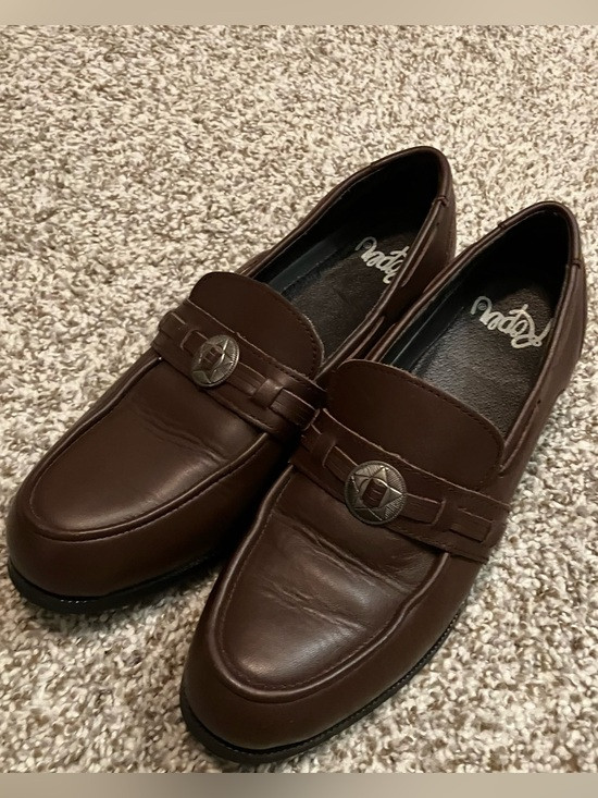 Roper | Brown Leather Slip-On Loafers
