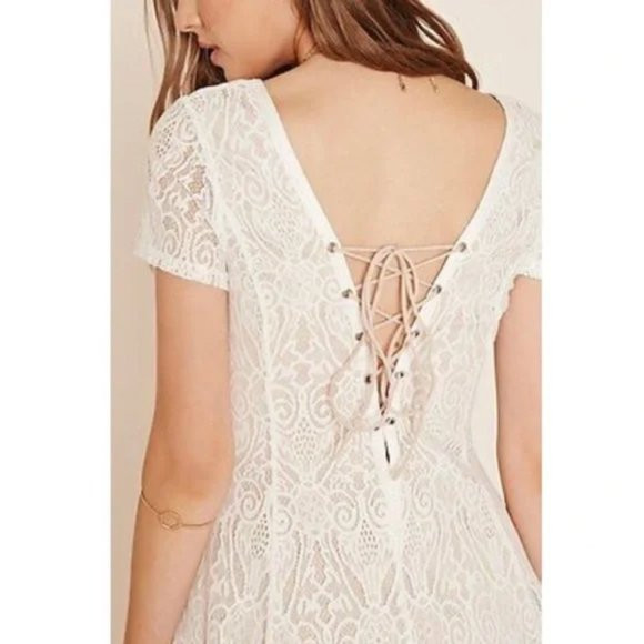 Forever 21 Lace up Romper