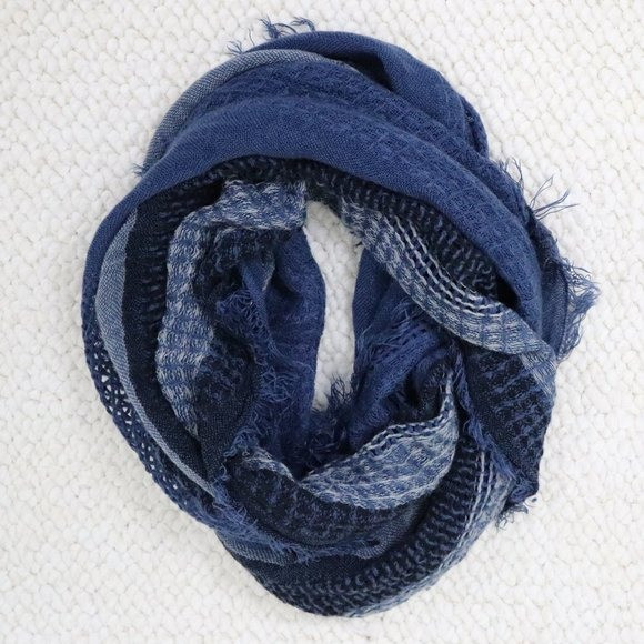 BP. | Navy Mixed Pattern Infinity Scarf- New