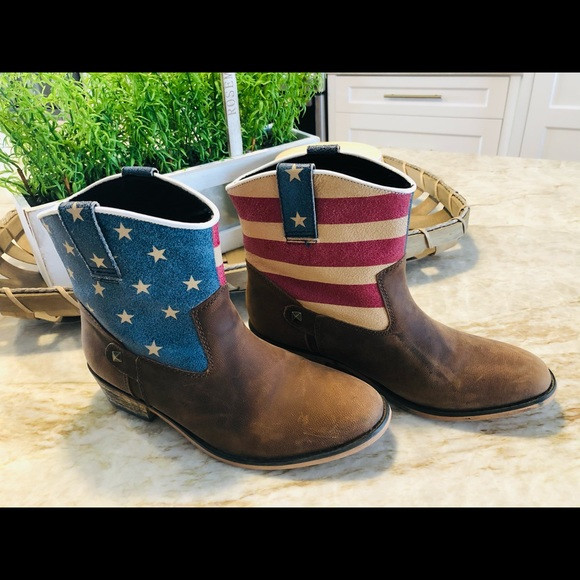 Sterling River Boots American Flag Design